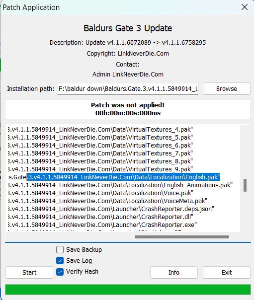 patch 8 (update) Baldur's gate 3 bị lỗi khi cài