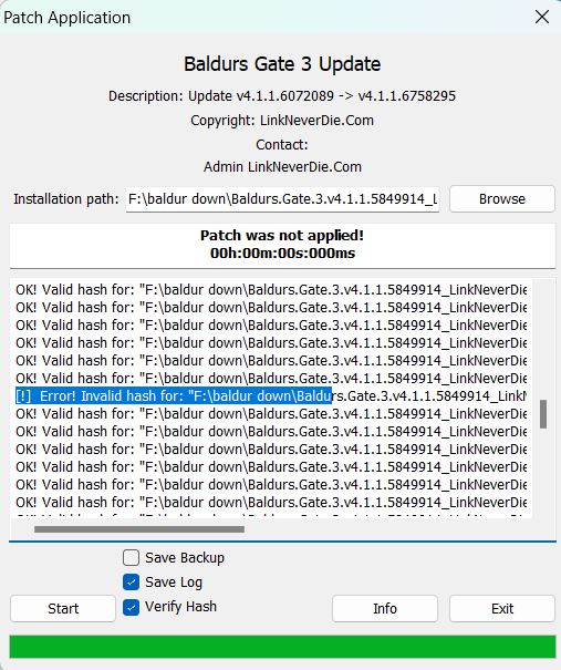 patch 8 (update) Baldur's gate 3 bị lỗi khi cài