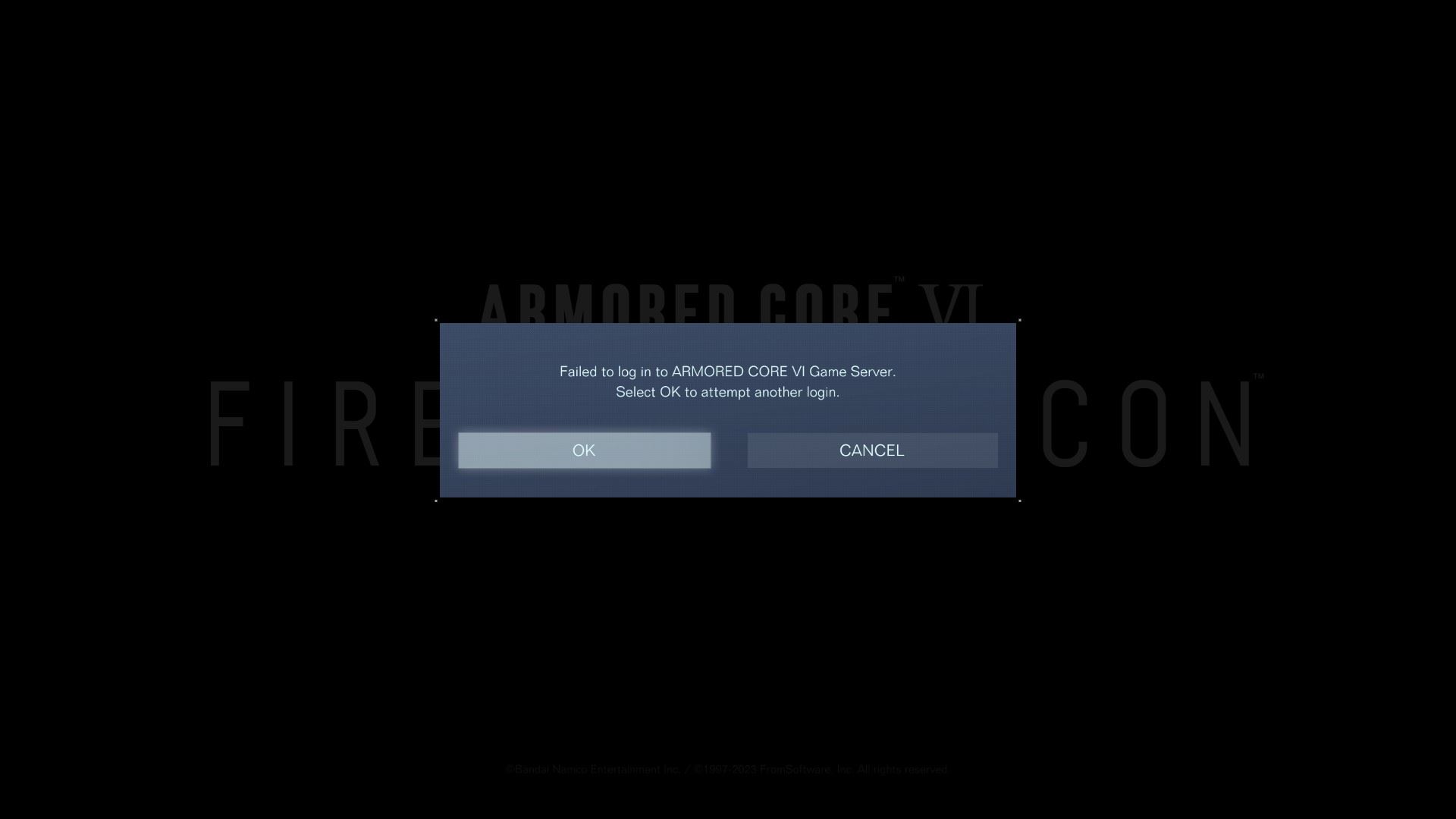Amored core không kết nối online mode được