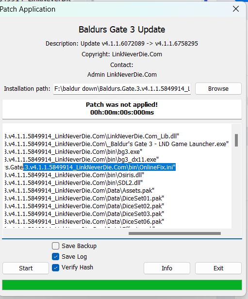 patch 8 (update) Baldur's gate 3 bị lỗi khi cài