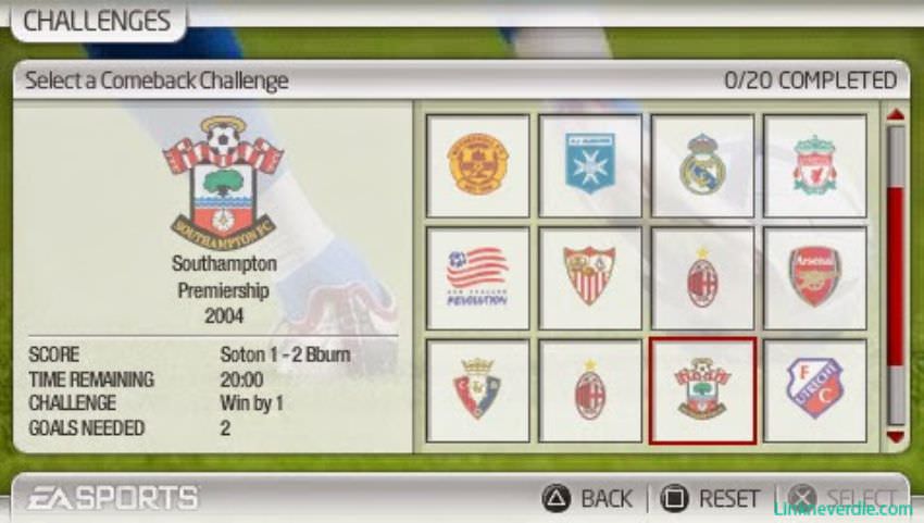 Hình ảnh trong game FIFA 2005 (screenshot) Hình ảnh trong game FIFA 2005 (screenshot)