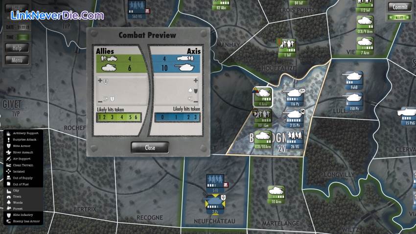 Hình ảnh trong game Battle of the Bulge (screenshot) Hình ảnh trong game Battle of the Bulge (screenshot)