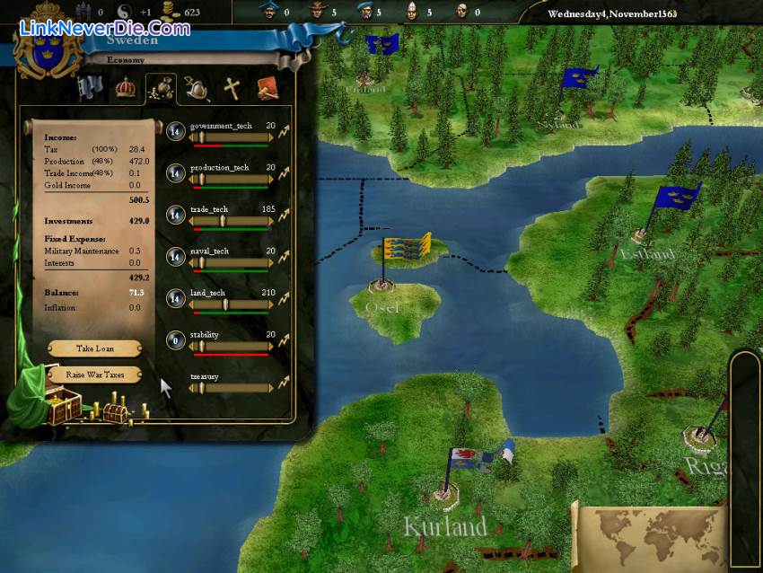 Hình ảnh trong game Europa Universalis 3 (screenshot) Hình ảnh trong game Europa Universalis 3 (screenshot)