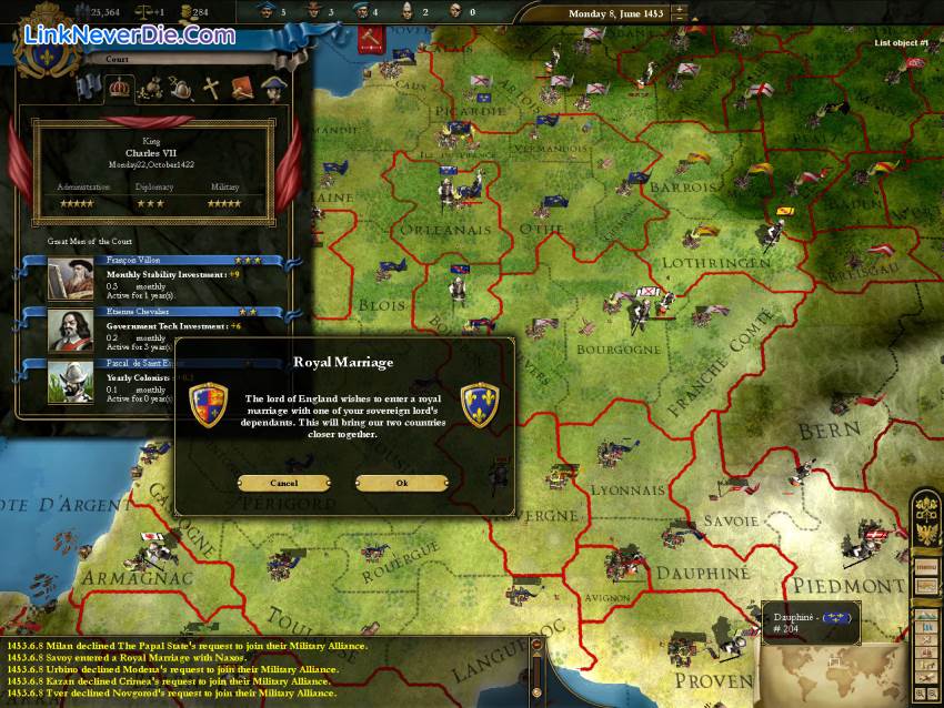 Hình ảnh trong game Europa Universalis 3 (screenshot) Hình ảnh trong game Europa Universalis 3 (screenshot)
