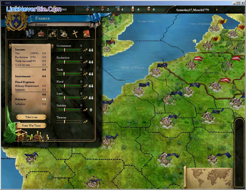 Hình ảnh trong game Europa Universalis 3 (screenshot) Hình ảnh trong game Europa Universalis 3 (screenshot)