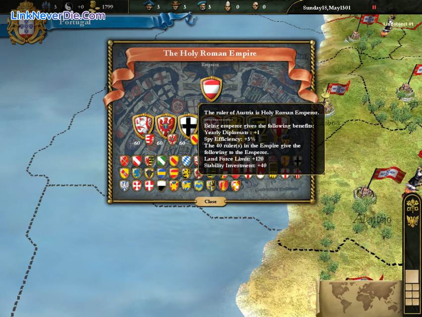 Hình ảnh trong game Europa Universalis 3 (screenshot) Hình ảnh trong game Europa Universalis 3 (screenshot)