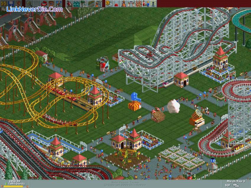 Hình ảnh trong game RollerCoaster Tycoon (screenshot) Hình ảnh trong game RollerCoaster Tycoon (screenshot)