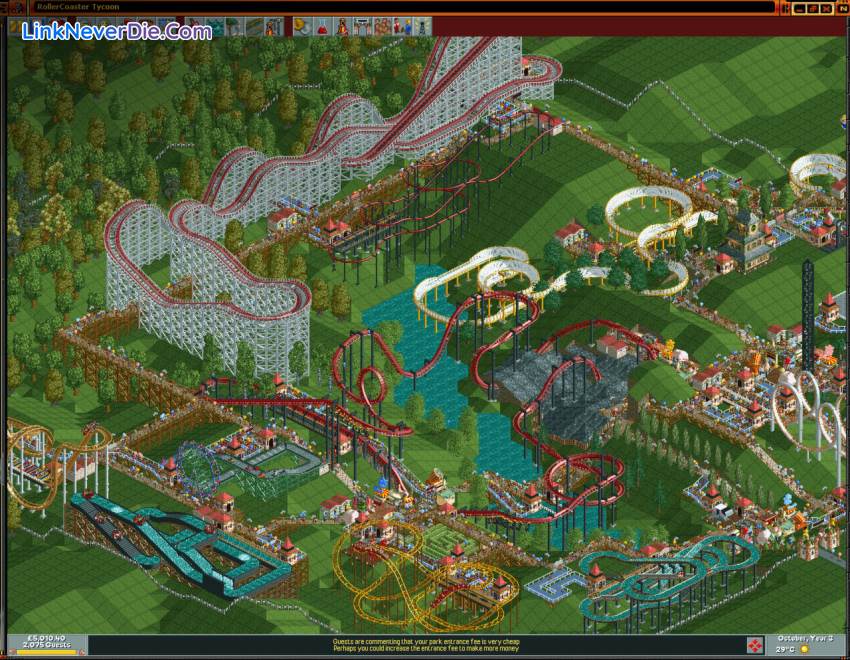 Hình ảnh trong game RollerCoaster Tycoon (screenshot) Hình ảnh trong game RollerCoaster Tycoon (screenshot)