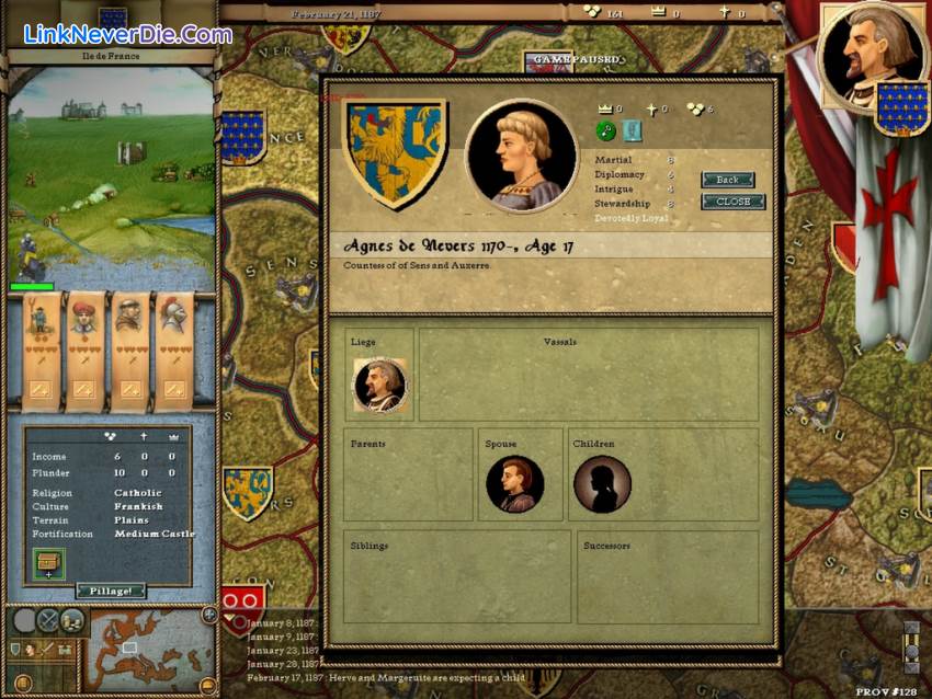 Hình ảnh trong game Crusader Kings (screenshot) Hình ảnh trong game Crusader Kings (screenshot)