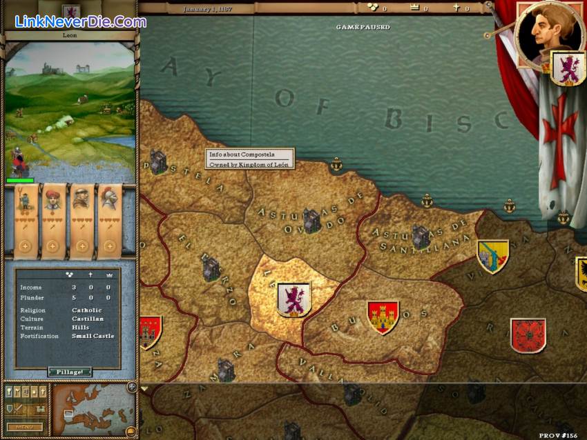 Hình ảnh trong game Crusader Kings (screenshot) Hình ảnh trong game Crusader Kings (screenshot)