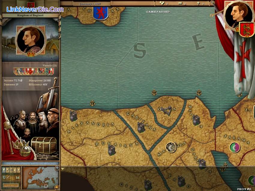 Hình ảnh trong game Crusader Kings (screenshot) Hình ảnh trong game Crusader Kings (screenshot)