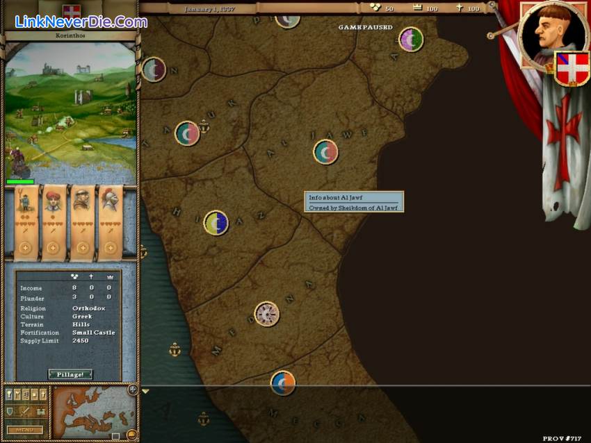 Hình ảnh trong game Crusader Kings (screenshot) Hình ảnh trong game Crusader Kings (screenshot)