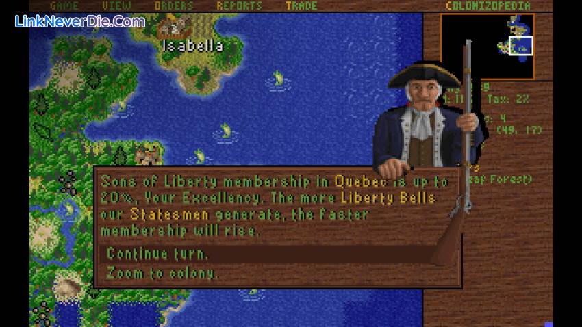 Hình ảnh trong game Sid Meier's Colonization (screenshot) Hình ảnh trong game Sid Meier's Colonization (screenshot)
