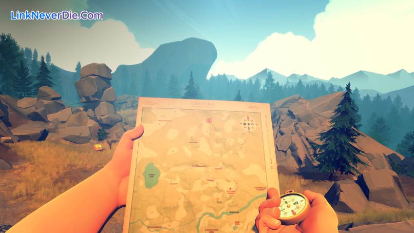 Hình ảnh trong game Firewatch (screenshot) Hình ảnh trong game Firewatch (screenshot)