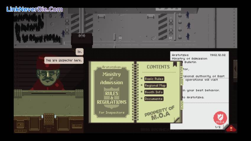Hình ảnh trong game Papers, Please (screenshot) Hình ảnh trong game Papers, Please (screenshot)