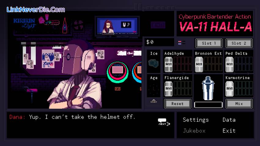 Hình ảnh trong game VA-11 Hall-A: Cyberpunk Bartender Action (screenshot) Hình ảnh trong game VA-11 Hall-A: Cyberpunk Bartender Action (screenshot)
