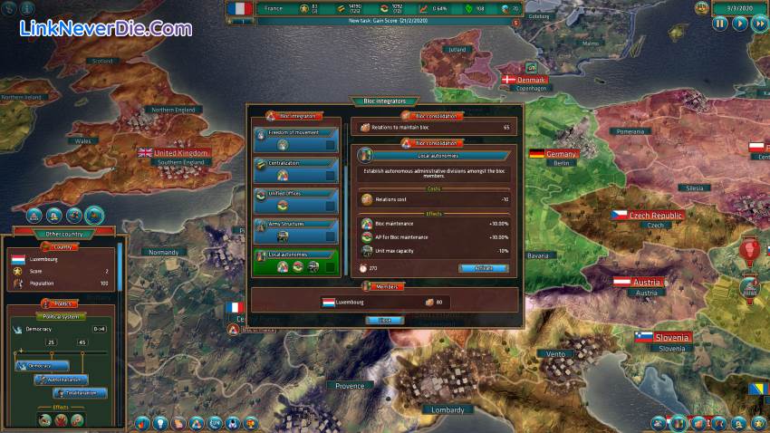 Hình ảnh trong game Realpolitiks (screenshot) Hình ảnh trong game Realpolitiks (screenshot)