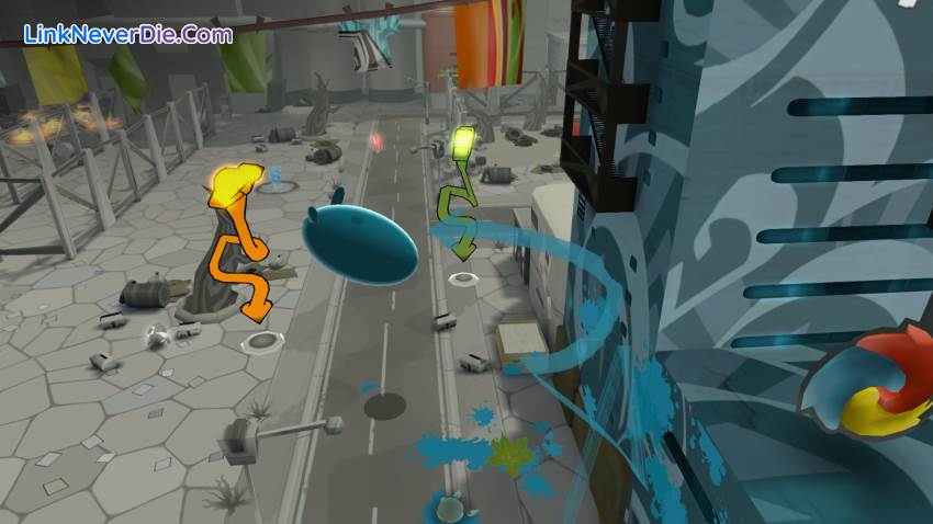 Hình ảnh trong game de Blob (screenshot) Hình ảnh trong game de Blob (screenshot)