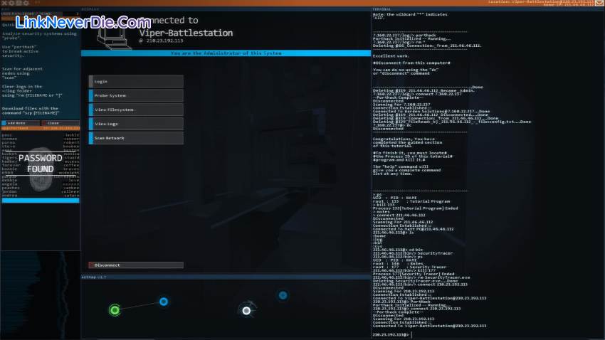 Hình ảnh trong game Hacknet (screenshot) Hình ảnh trong game Hacknet (screenshot)
