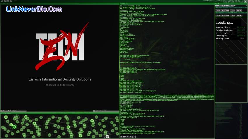 Hình ảnh trong game Hacknet (screenshot) Hình ảnh trong game Hacknet (screenshot)