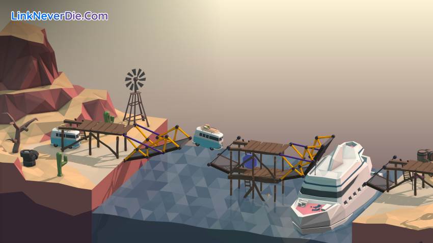 Hình ảnh trong game Poly Bridge (screenshot) Hình ảnh trong game Poly Bridge (screenshot)