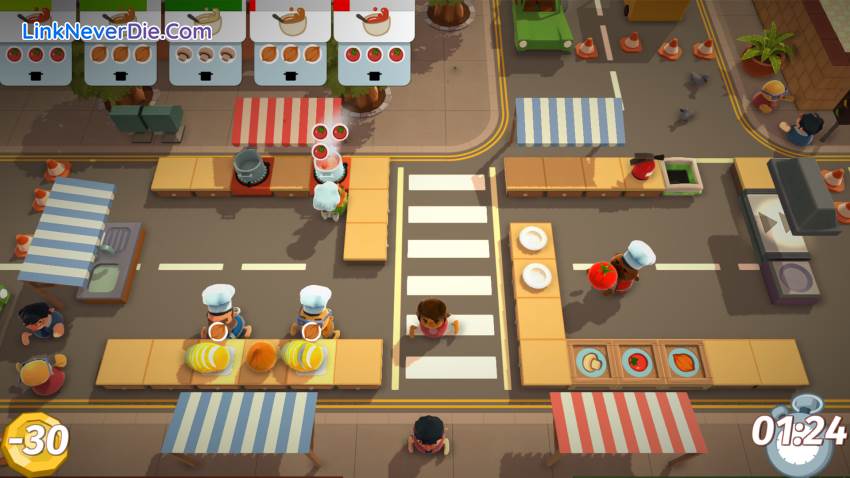 Hình ảnh trong game Overcooked (screenshot) Hình ảnh trong game Overcooked (screenshot)