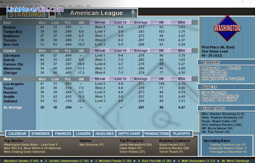 Hình ảnh trong game Baseball Mogul (screenshot) Hình ảnh trong game Baseball Mogul (screenshot)