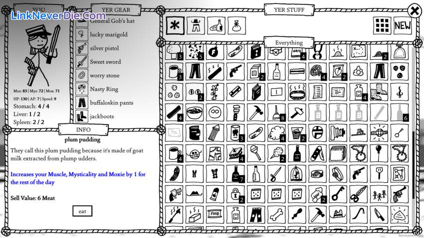 Hình ảnh trong game West of Loathing (screenshot) Hình ảnh trong game West of Loathing (screenshot)