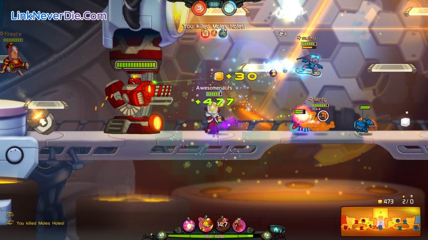 Hình ảnh trong game Awesomenauts (screenshot) Hình ảnh trong game Awesomenauts (screenshot)
