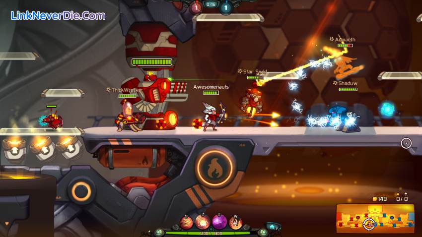 Hình ảnh trong game Awesomenauts (screenshot) Hình ảnh trong game Awesomenauts (screenshot)