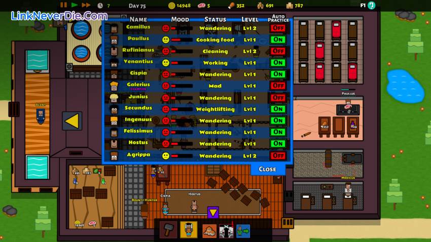 Hình ảnh trong game Gladiator School (screenshot) Hình ảnh trong game Gladiator School (screenshot)