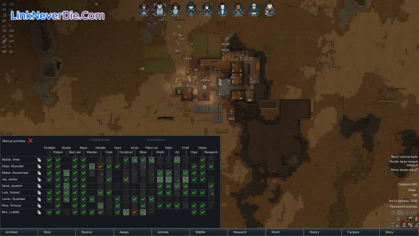 Hình ảnh trong game RimWorld (screenshot) Hình ảnh trong game RimWorld (screenshot)