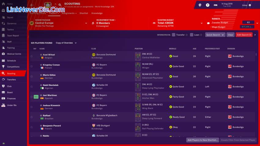 Hình ảnh trong game Football Manager 2019 (screenshot) Hình ảnh trong game Football Manager 2019 (screenshot)