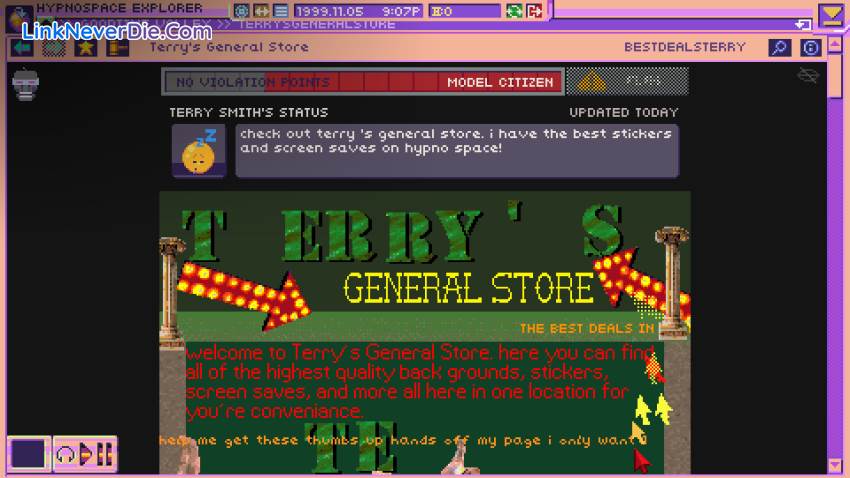 Hình ảnh trong game Hypnospace Outlaw (screenshot) Hình ảnh trong game Hypnospace Outlaw (screenshot)
