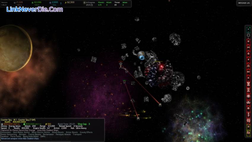Hình ảnh trong game AI War (screenshot) Hình ảnh trong game AI War (screenshot)
