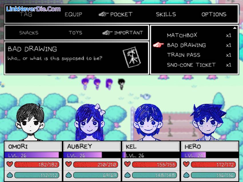 Hình ảnh trong game OMORI (screenshot) Hình ảnh trong game OMORI (screenshot)