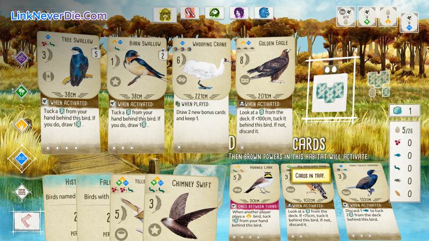 Hình ảnh trong game Wingspan (screenshot) Hình ảnh trong game Wingspan (screenshot)