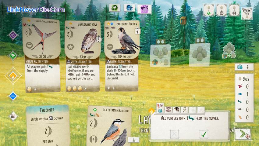 Hình ảnh trong game Wingspan (screenshot) Hình ảnh trong game Wingspan (screenshot)
