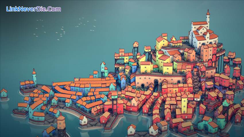 Hình ảnh trong game Townscaper (screenshot) Hình ảnh trong game Townscaper (screenshot)