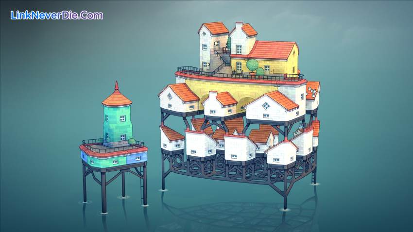 Hình ảnh trong game Townscaper (screenshot) Hình ảnh trong game Townscaper (screenshot)