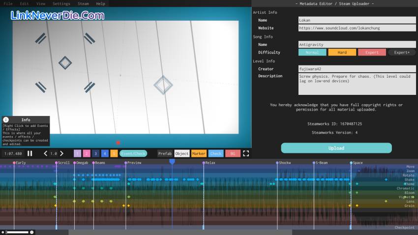 Hình ảnh trong game Project Arrhythmia (screenshot) Hình ảnh trong game Project Arrhythmia (screenshot)