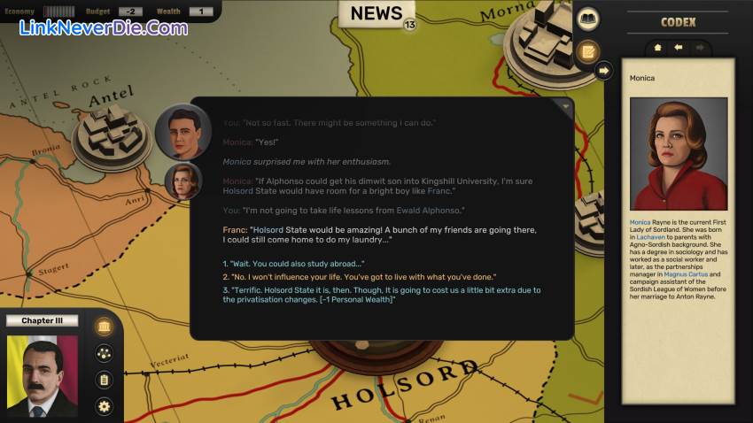 Hình ảnh trong game Suzerain (screenshot) Hình ảnh trong game Suzerain (screenshot)