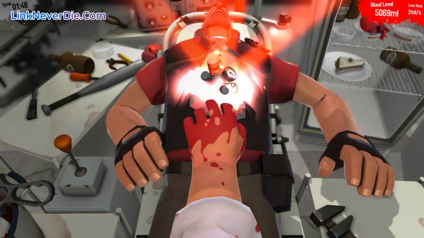 Hình ảnh trong game Surgeon Simulator (screenshot) Hình ảnh trong game Surgeon Simulator (screenshot)