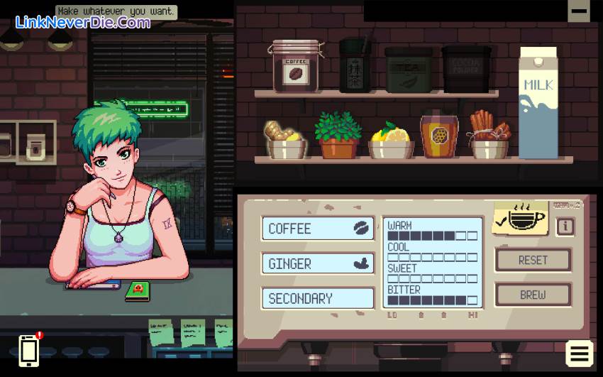 Hình ảnh trong game Coffee Talk (screenshot) Hình ảnh trong game Coffee Talk (screenshot)
