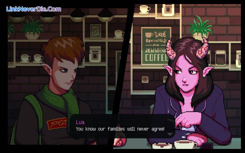 Hình ảnh trong game Coffee Talk (screenshot) Hình ảnh trong game Coffee Talk (screenshot)