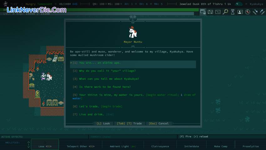 Hình ảnh trong game Caves of Qud (screenshot) Hình ảnh trong game Caves of Qud (screenshot)