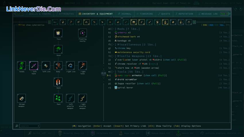 Hình ảnh trong game Caves of Qud (screenshot) Hình ảnh trong game Caves of Qud (screenshot)