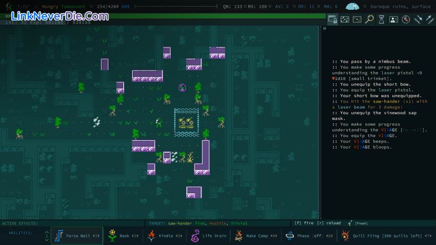Hình ảnh trong game Caves of Qud (screenshot) Hình ảnh trong game Caves of Qud (screenshot)