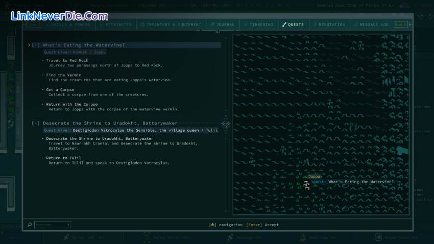 Hình ảnh trong game Caves of Qud (screenshot) Hình ảnh trong game Caves of Qud (screenshot)