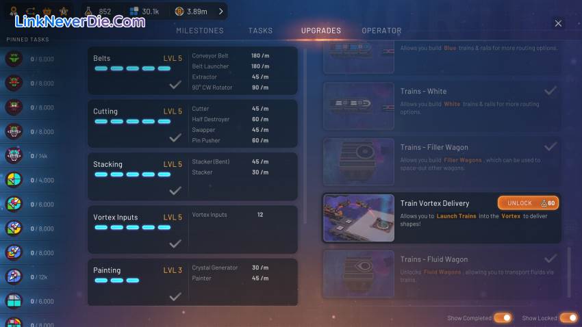 Hình ảnh trong game shapez 2 (screenshot) Hình ảnh trong game shapez 2 (screenshot)